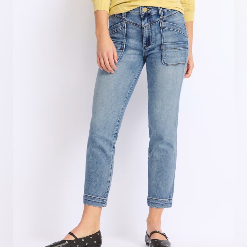 Kut Reese high rise ankle straight jeans